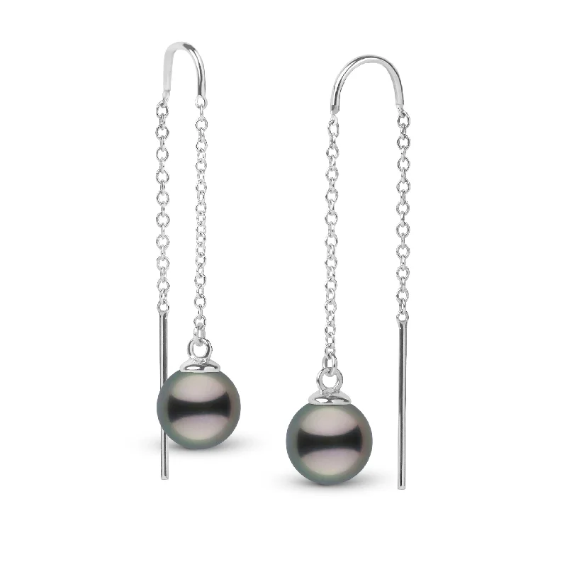 8.0-9.0 mm Tahitian Pearl Threader Earrings