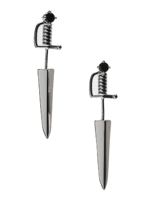 Dagger In The Dark Sterling Silver Earrings