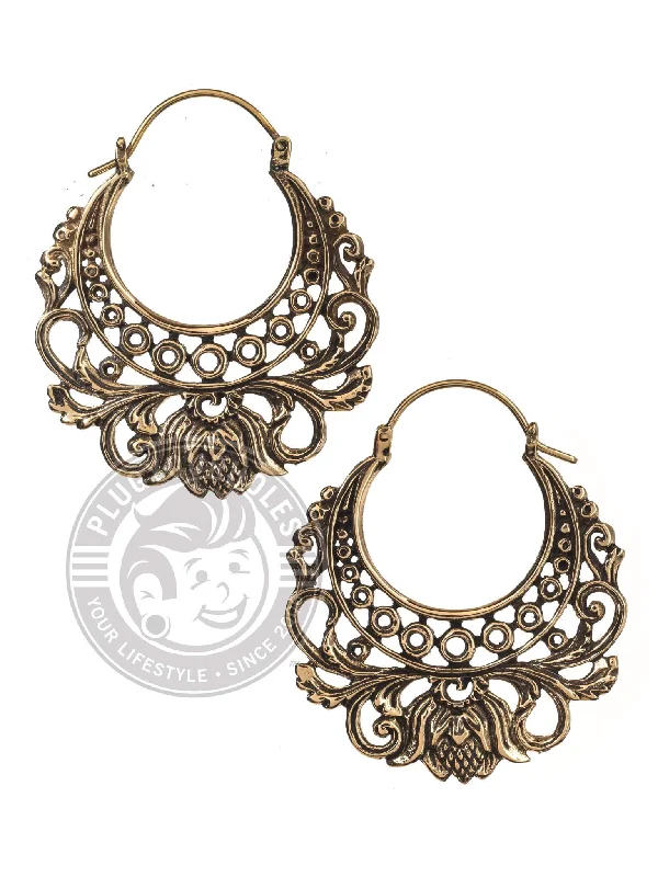 Freesia Filigree Brass Earrings