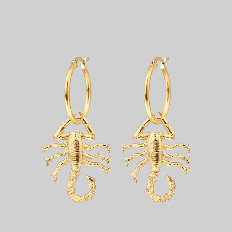 NOXIOUS. Scorpion Hoop Earrings - Gold